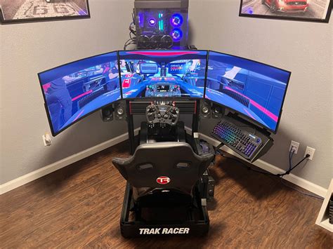 sim cockpit with monitor stand